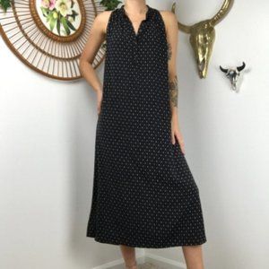 Hatch Black and White Tank Midi Maternity Dress